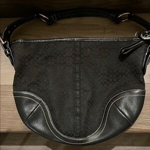 Coach Black Leather Shoulder Bag